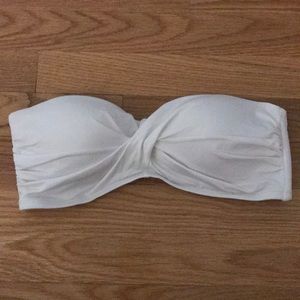 White Strapless Bikini Top